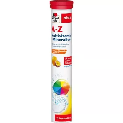 DOPPELHERZ A-Z Multivitamin+Mineral Effervescent tabletės, 15 vnt