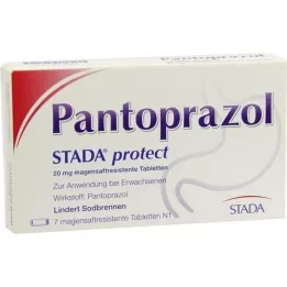 PANTOPRAZOL STADA apsaugoti 20 mg enterinėmis plėvele dengtas tabletes, 7 vnt