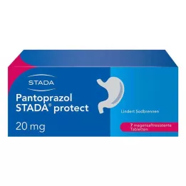 PANTOPRAZOL STADA apsaugoti 20 mg enterinėmis plėvele dengtas tabletes, 7 vnt