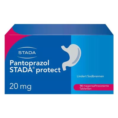 PANTOPRAZOL STADA apsaugoti 20 mg enterinėmis plėvele dengtas tabletes, 14 vnt
