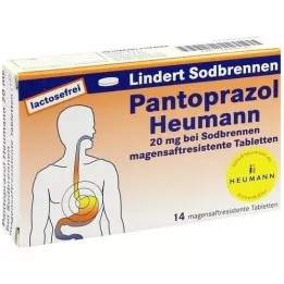 PANTOPRAZOL Heumann 20 mg tabletės nuo rėmens, 14 vnt