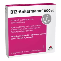 B12 ANKERMANN 1 000 μg ampulės, 5X1 ml