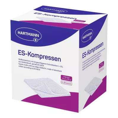 ES-KOMPRESSEN sterilus 7,5x7,5 cm 12x didmeninė pakuotė, 5X20 vnt
