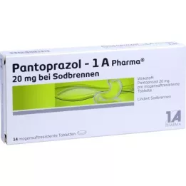 PANTOPRAZOL-1A Pharma 20mg nuo rėmens msr.tab., 14 vnt