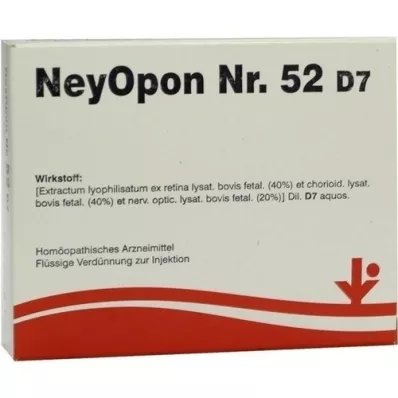 NEYOPON Nr. 52 D 7 ampulės, 5X2 ml