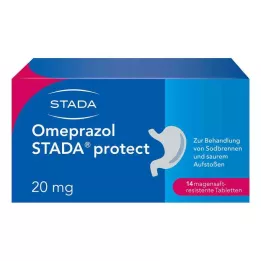 OMEPRAZOL STADA apsaugoti 20 mg enterinėmis plėvele dengtas tabletes, 14 vnt