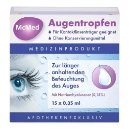 MCMED Akių lašai, vienadozės pipetės, 15X0,35 ml