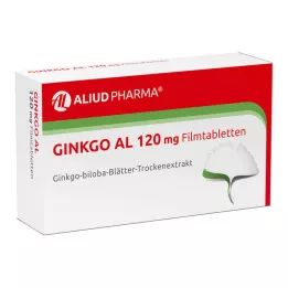 GINKGO AL 120 mg plėvele dengtos tabletės, 30 vnt