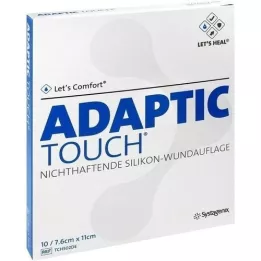ADAPTIC Touch 7,6x11 cm neprilimpantis silikoninis žaizdų tvarstis, 10 vnt