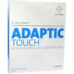 ADAPTIC Touch 7,6x11 cm neprilimpantis silikoninis žaizdų tvarstis, 10 vnt