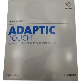 ADAPTIC Touch 20x32 cm nelipnus silikoninis žaizdų tvarstis, 5 vnt