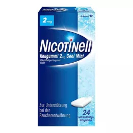NICOTINELL Kramtomoji guma Cool Mint 2 mg, 24 vnt