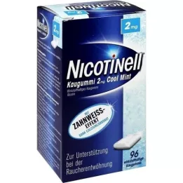 NICOTINELL Kramtomoji guma Cool Mint 2 mg, 96 vnt