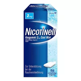 NICOTINELL Kramtomoji guma Cool Mint 2 mg, 96 vnt
