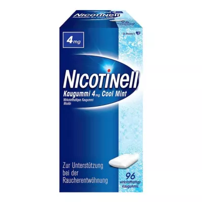 NICOTINELL Kramtomoji guma Cool Mint 4 mg, 96 vnt NICOTINELL Kramtomoji guma Cool Mint 4 mg, 96 vnt