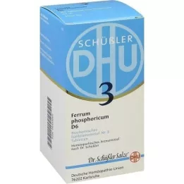 BIOCHEMIE DHU 3 Ferrum phosphoricum D 6 tabletės, 420 kapsulių