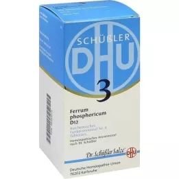 BIOCHEMIE DHU 3 Ferrum phosphoricum D 12 tablečių, 420 kapsulių