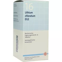 BIOCHEMIE DHU 16 Ličio chlorato D 12 tablečių, 420 vnt