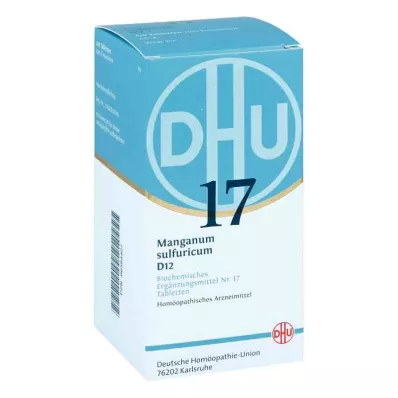 BIOCHEMIE DHU 17 Manganum sulfuricum D 12 tablečių, 420 vnt BIOCHEMIE DHU 17 Manganum sulfuricum D 12 tablečių, 420 vnt