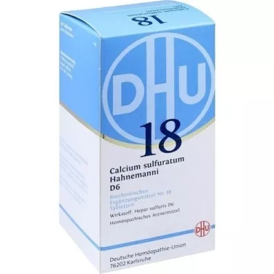 BIOCHEMIE DHU 18 Calcium sulphuratum D 6 tabletės, 420 kapsulių