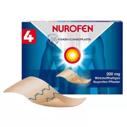 NUROFEN 24 valandų skausmo pleistrai 200 mg, 4 vnt