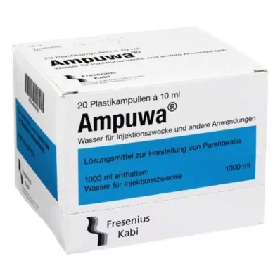 Ampuwa plastikinės ampulės injekcinis/infuzinis tirpalas, 20X10 ml Ampuwa plastikinės ampulės injekcinis/infuzinis tirpalas, 20X10 ml