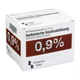 KOCHSALZLÖSUNG 0,9% Pl.Fresenius injekcinis tirpalas, 20X10 ml