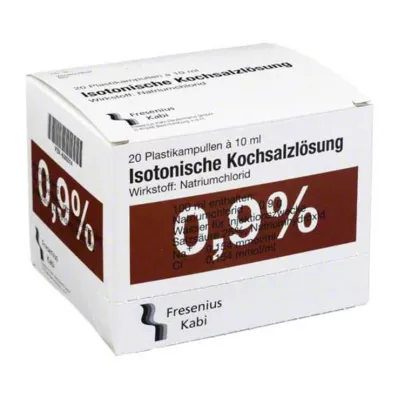 KOCHSALZLÖSUNG 0,9% Pl.Fresenius injekcinis tirpalas, 20X10 ml KOCHSALZLÖSUNG 0,9% Pl.Fresenius injekcinis tirpalas, 20X10 ml