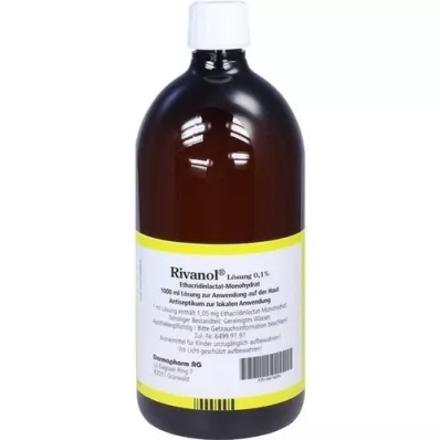 RIVANOL 0,1 % tirpalas, 1000 ml