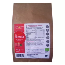 ACEROLA 100 % gryno natūralaus vitamino C milteliai, 500 g