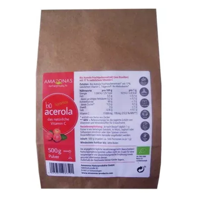 ACEROLA 100 % gryno natūralaus vitamino C milteliai, 500 g