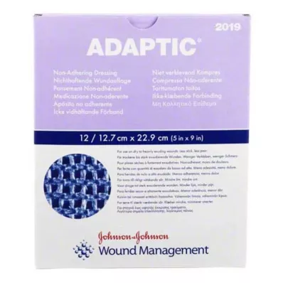 ADAPTIC 12,7x22,9 cm drėgnas žaizdų tvarstis, 12 vnt