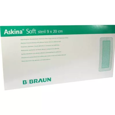 ASKINA Minkštas žaizdų tvarstis 9x20 cm sterilus, 30 vnt ASKINA Minkštas žaizdų tvarstis 9x20 cm sterilus, 30 vnt