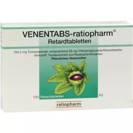 VENENTABS-ratiopharm pailginto atpalaidavimo tabletės, 100 vnt