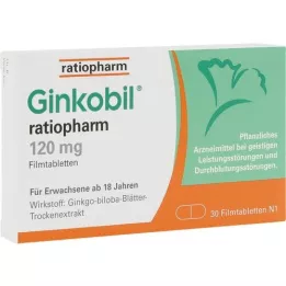 GINKOBIL-ratiopharm 120 mg plėvele dengtos tabletės, 30 vnt