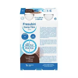 FRESUBIN ENERGY Skaidulos DRINK Šokoladinė kolba, 4X200 ml