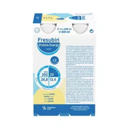 FRESUBIN PROTEIN Energija DRINK Vanilės kolba, 4X200 ml