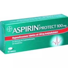 ASPIRIN Protect 100 mg enterinėmis plėvele dengtos tabletės, 42 vnt