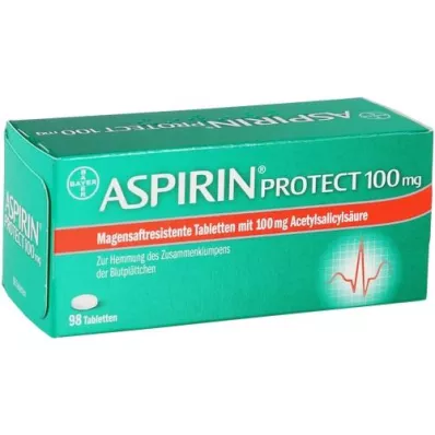 ASPIRIN Protect 100 mg enterinėmis plėvele dengtos tabletės, 98 vnt