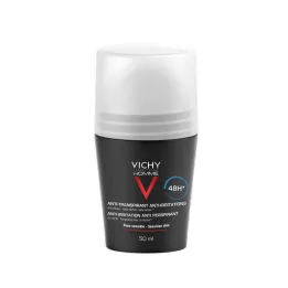 VICHY HOMME Dezodorantas roll-on jautriai odai, 50 ml