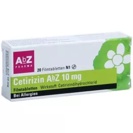 CETIRIZIN AbZ 10 mg plėvele dengtos tabletės, 20 vnt
