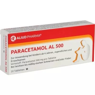 PARACETAMOL AL 500 tablečių, 20 vnt