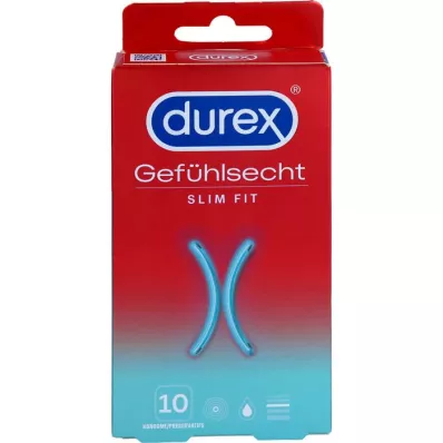 DUREX Sensitive Slim Fit prezervatyvai, 10 vnt