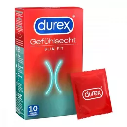 DUREX Sensitive Slim Fit prezervatyvai, 10 vnt
