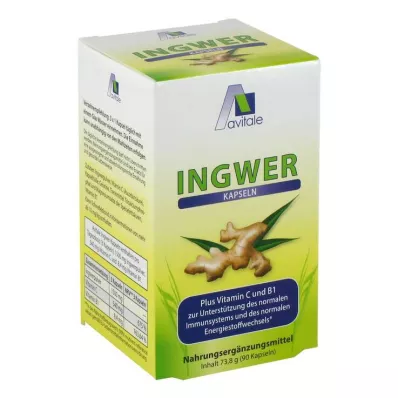 INGWER 500 mg kapsulės+vitaminas B1+C, 90 vnt