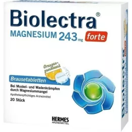 BIOLECTRA Magnis 243 mg forte Orange putojančios tabletės, 20 vnt