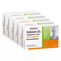 CALCIUM D3-ratiopharm forte putojančios tabletės, 100 vnt