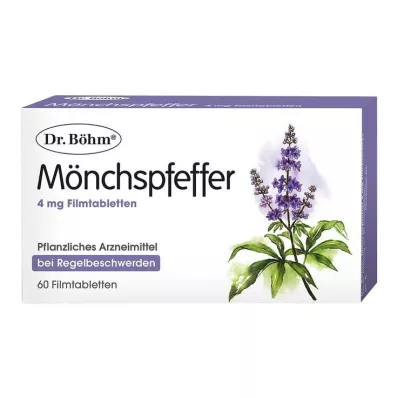 DR.BÖHM Vienuolio pipirai 4 mg plėvele dengtos tabletės, 60 vnt DR.BÖHM Vienuolio pipirai 4 mg plėvele dengtos tabletės, 60 vnt