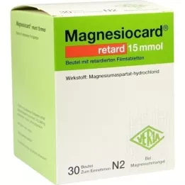 MAGNESIOCARD retard 15 mmol paketėlis su ret.filmtabl., 30 vnt