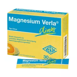 MAGNESIUM VERLA tiesioginės citrusinių vaisių granulės, 30 vnt